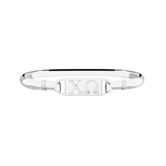 Chi Omega Aion Embossed Bar Bangle Set