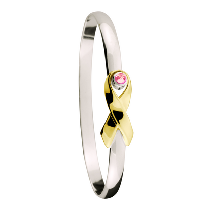 Breast Cancer Awareness Ribbon Di Ora Bracelet