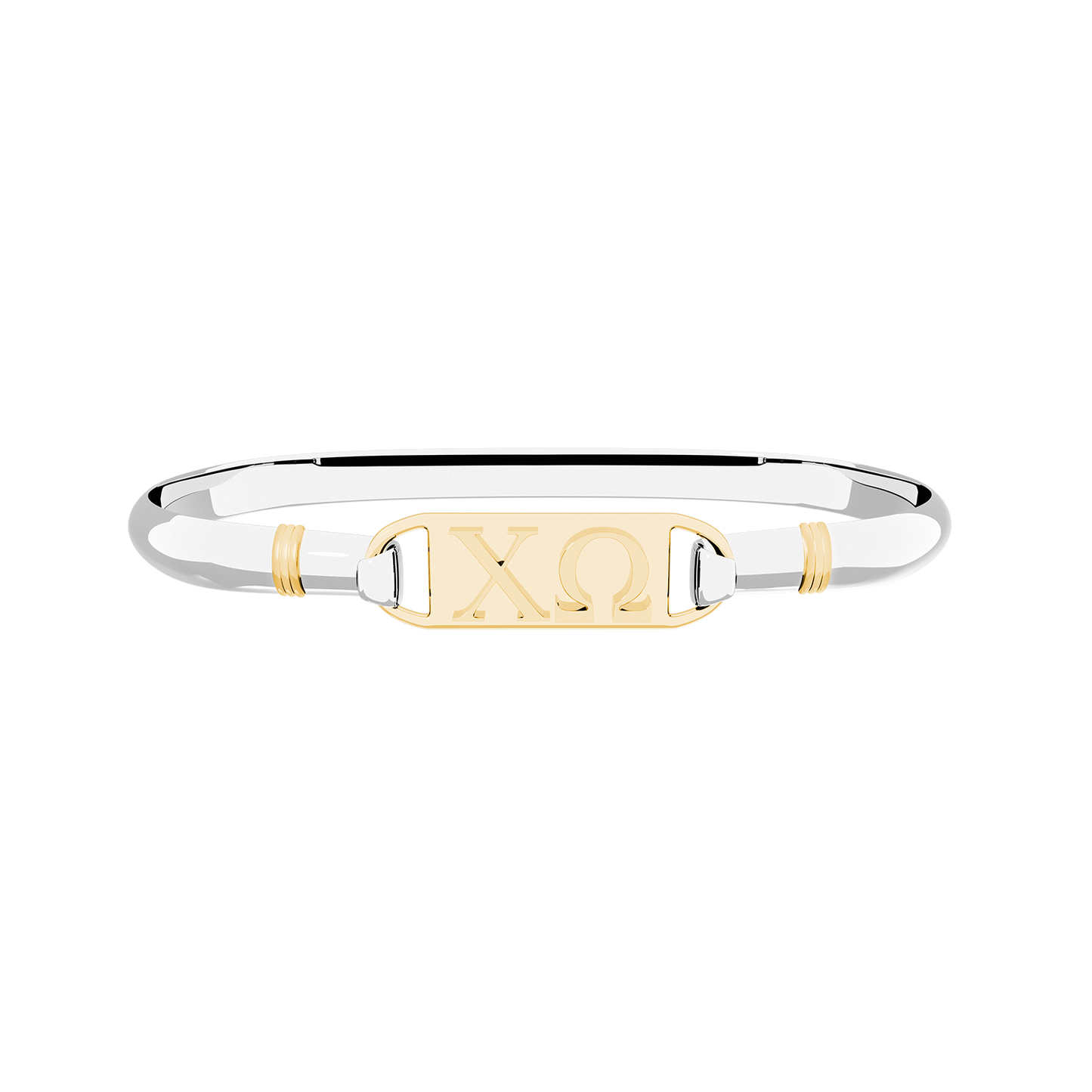 Chi Omega Aion Embossed Bar Bangle Set