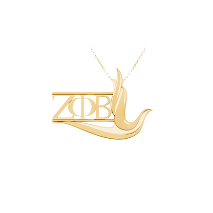 Zeta Phi Beta Resting Dove Pendant