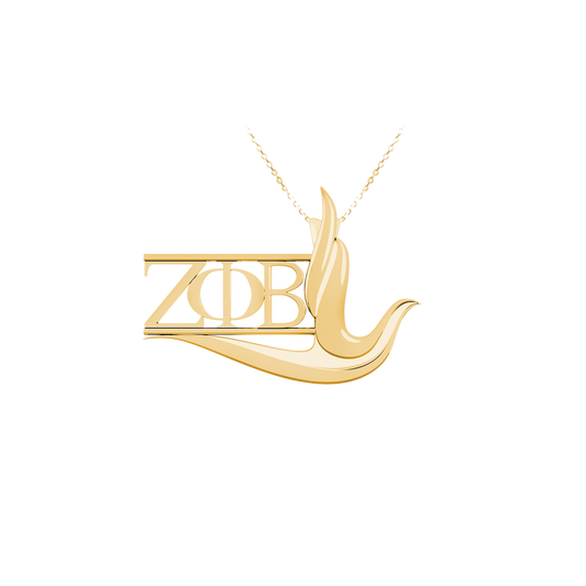 Zeta Phi Beta Resting Dove Pendant