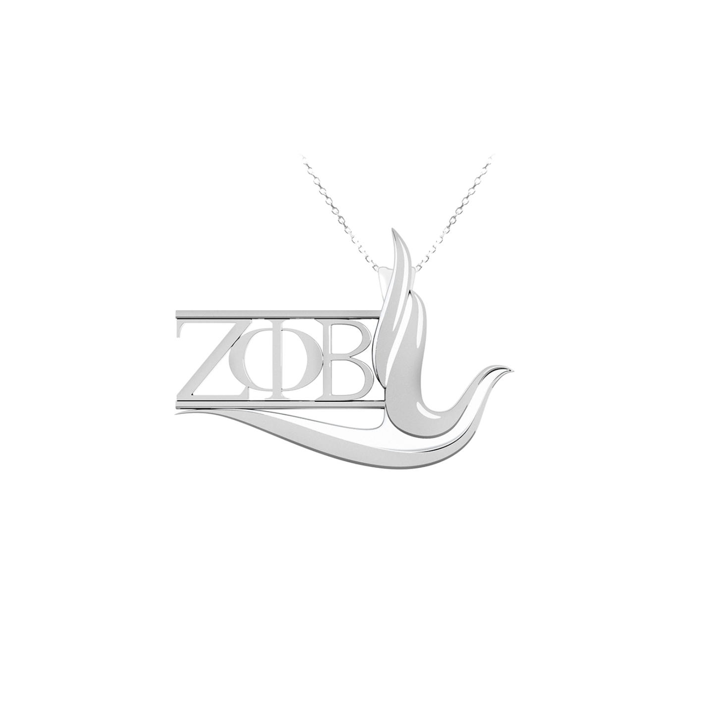 Zeta Phi Beta Resting Dove Pendant